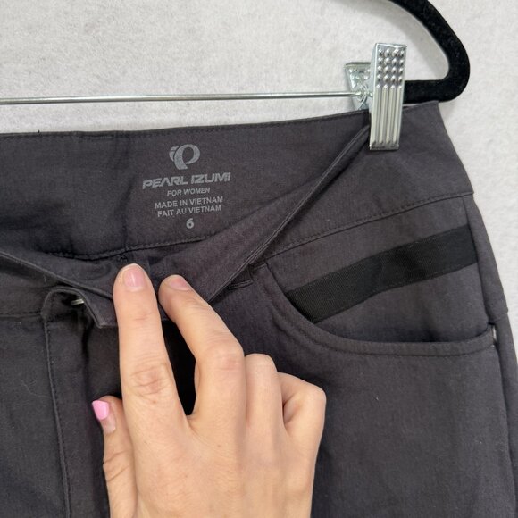 Pearl Izumi Shorts Womens 6 Organic Cotton Nylon Stretch Activewear Fall 2021 - Picture 3 of 14